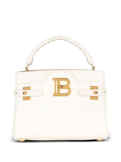 Shop Balmain Ivory B-buzz 22 Bag In White