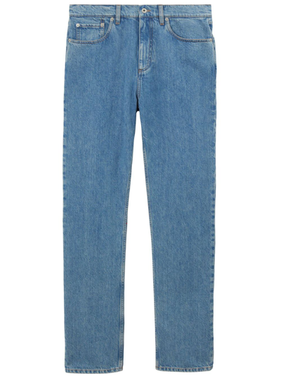 Shop Burberry Straight-leg Denim Jeans In Blue