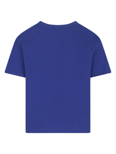 Shop Dolce & Gabbana Athletic Campus Print T-shirt In Blue