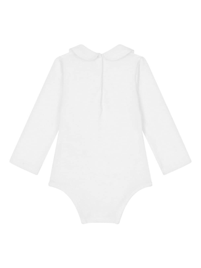Shop Dolce & Gabbana Logo-embroidered Cotton Body In White