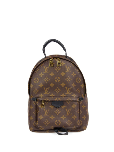 Pre-owned Louis Vuitton 2019 Monogram Palm Spring Pm Backpack In Brown
