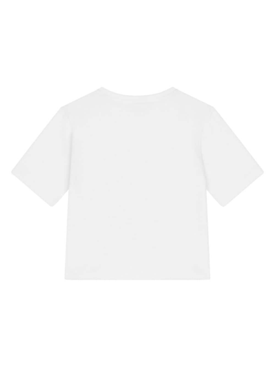 Dolce & Gabbana Logo-print Floral-appliqué T-shirt In White