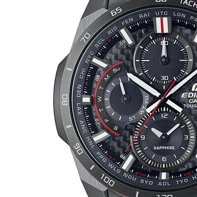 Pre-owned Casio Edifice Eqw-a2000dc-1ajf Black Sport Solar Atomic Men's Watch In Box
