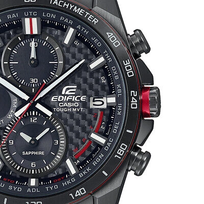 Pre-owned Casio Edifice Eqw-a2000dc-1ajf Black Sport Solar Atomic Men's Watch In Box
