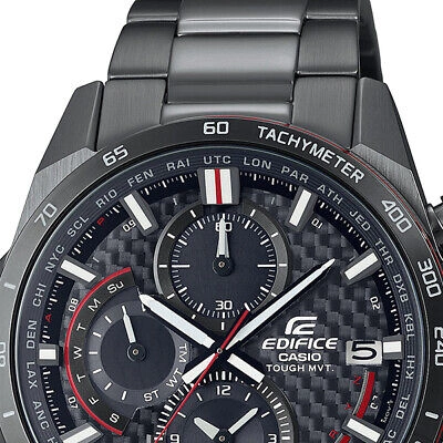 Pre-owned Casio Edifice Eqw-a2000dc-1ajf Black Sport Solar Atomic Men's Watch In Box
