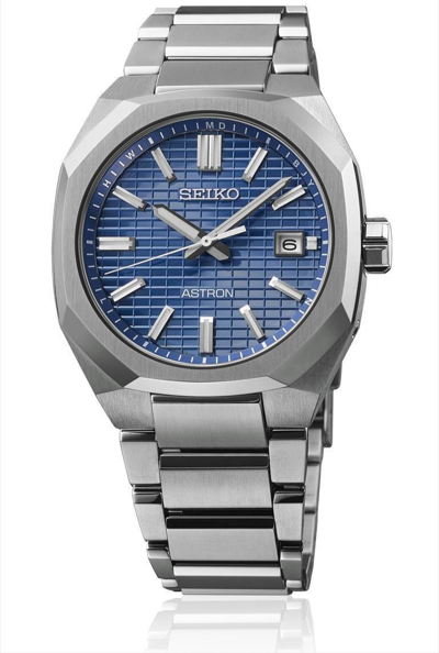 Pre-owned Seiko Psl  Astron Nexter Sbxy061 Dyna Titanium Radio Solar Watch Blue Dial 39.6mm