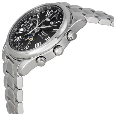 Pre-owned Longines Master Collection Automatic Chrono Steel Moonphase Mens Watch L26734516