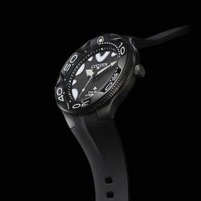 Pre-owned Citizen Black Mens Analogue Watch Promaster Orca Bn0235-01e