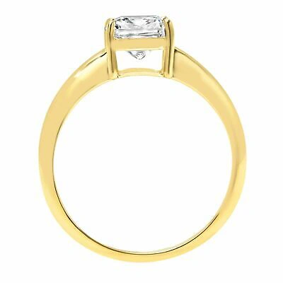 Pre-owned Pucci 1ct Cushion Promise Engagement Wedding Ring 14k Yellow Gold Simulated Diamond In White/colorless
