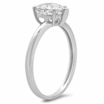 Pre-owned Pucci 1.0ct Heart Shaped Cut Engagement Ring 14k White Gold Simulated Diamond In White/colorless