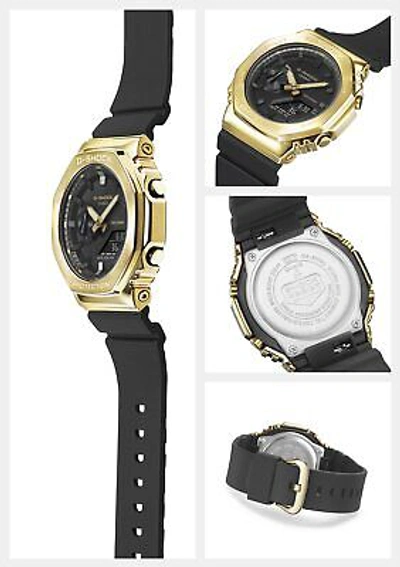 Pre-owned Casio G-shock Gm-2100g-1a9jf Men's Watch Black Resin Band World Time Timer