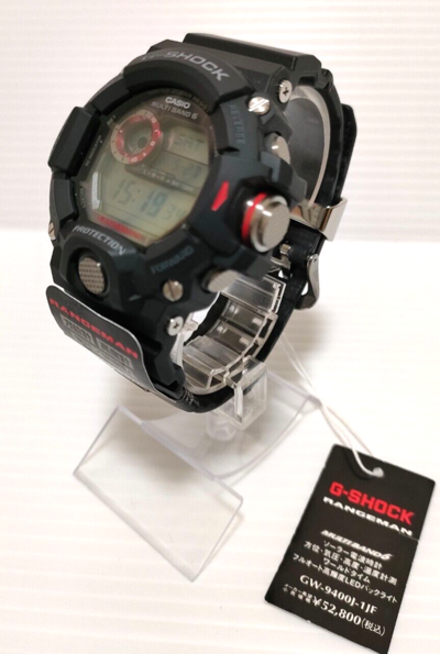 Pre-owned G-shock Casio  Gw-9400j-1jf Master Of Rangeman Black Red 20atm Nomal Watch Box