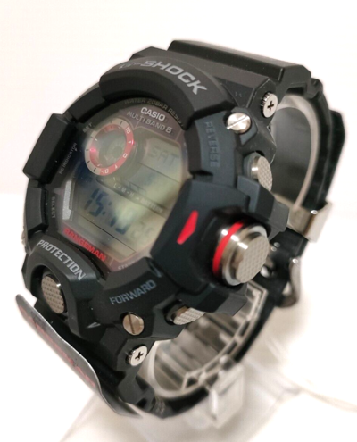 Pre-owned G-shock Casio  Gw-9400j-1jf Master Of Rangeman Black Red 20atm Nomal Watch Box