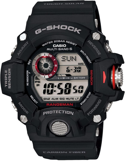 Pre-owned G-shock Casio  Gw-9400j-1jf Master Of Rangeman Black Red 20atm Nomal Watch Box