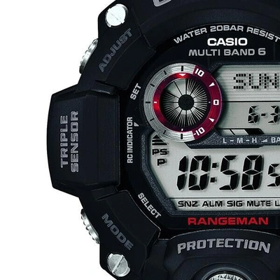 Pre-owned G-shock Casio  Gw-9400j-1jf Master Of Rangeman Black Red 20atm Nomal Watch Box