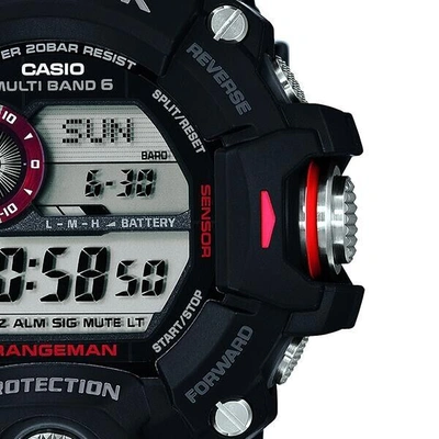 Pre-owned G-shock Casio  Gw-9400j-1jf Master Of Rangeman Black Red 20atm Nomal Watch Box
