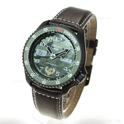 Pre-owned Seiko 5 Sports X Street Fighter V Guile Sbsa081 Automatic Men's Watch Leather