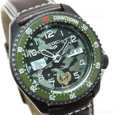 Pre-owned Seiko 5 Sports X Street Fighter V Guile Sbsa081 Automatic Men's Watch Leather