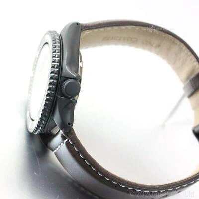 Pre-owned Seiko 5 Sports X Street Fighter V Guile Sbsa081 Automatic Men's Watch Leather