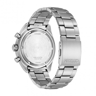 Pre-owned Citizen Super Titanium Chronograph Garrison Eco-drive Sapphire Watch At2480-57l