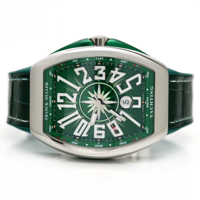 Pre-owned Franck Muller Vanguard Yachting Green Wristwatch V45 Sc Dt Yachting Ac Vr