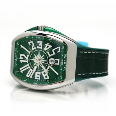 Pre-owned Franck Muller Vanguard Yachting Green Wristwatch V45 Sc Dt Yachting Ac Vr