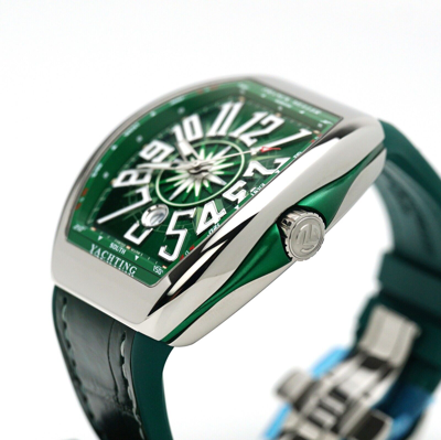 Pre-owned Franck Muller Vanguard Yachting Green Wristwatch V45 Sc Dt Yachting Ac Vr