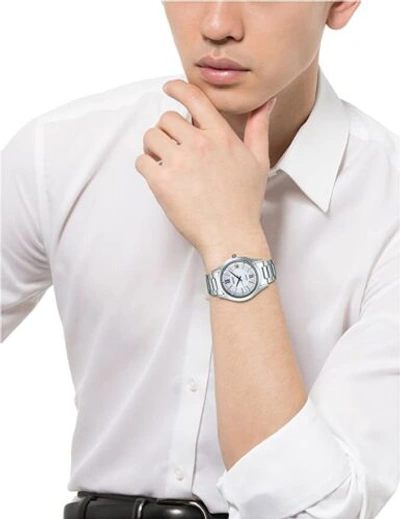 Pre-owned Seiko Dolce Sadz185 White Radio Waves Solar Watch Men Box