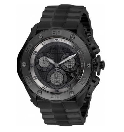 Pre-owned Invicta Reserve Excursion Men's 51mm Double Black Swiss Chronograph Watch 26571