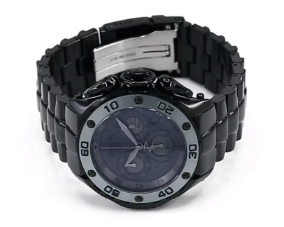 Pre-owned Invicta Reserve Excursion Men's 51mm Double Black Swiss Chronograph Watch 26571