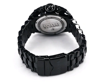 Pre-owned Invicta Reserve Excursion Men's 51mm Double Black Swiss Chronograph Watch 26571