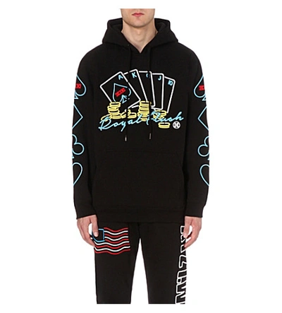 Shop Ktz Logo-appliquéd Cotton-jersey Hoody In Black