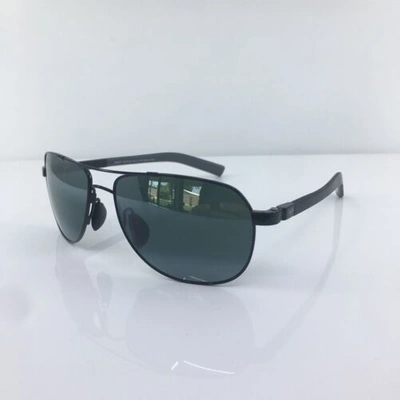 Pre-owned Maui Jim Guardrails Mj 327-02 Gloss Black With Neutral Grey Polarized Japan In Gray