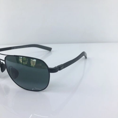Pre-owned Maui Jim Guardrails Mj 327-02 Gloss Black With Neutral Grey Polarized Japan In Gray