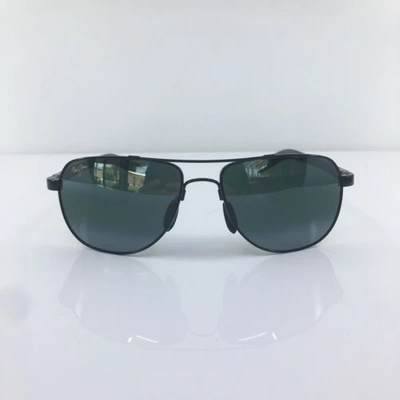 Pre-owned Maui Jim Guardrails Mj 327-02 Gloss Black With Neutral Grey Polarized Japan In Gray