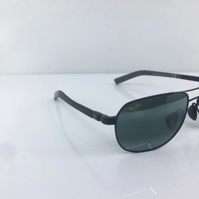 Pre-owned Maui Jim Guardrails Mj 327-02 Gloss Black With Neutral Grey Polarized Japan In Gray