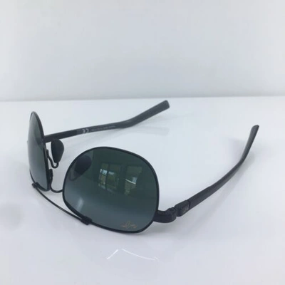 Pre-owned Maui Jim Guardrails Mj 327-02 Gloss Black With Neutral Grey Polarized Japan In Gray