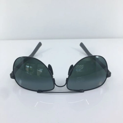 Pre-owned Maui Jim Guardrails Mj 327-02 Gloss Black With Neutral Grey Polarized Japan In Gray