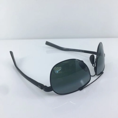 Pre-owned Maui Jim Guardrails Mj 327-02 Gloss Black With Neutral Grey Polarized Japan In Gray