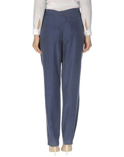 Shop Emporio Armani Casual Pants In Slate Blue