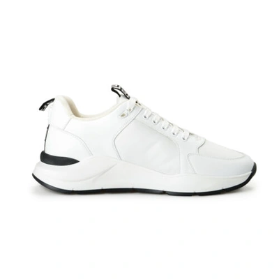 Pre-owned Versace Women's White Canvas Leather Logo Sneakers Shoes