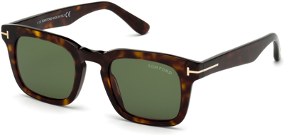 Pre-owned Tom Ford Men  Ft0751 Dax 52n 50mm Sunglasses In Green