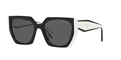 Pre-owned Prada Authentic  Sunglasses Pr 15ws-09q5s0 Black W/drak Grey Lens 54mm In Gray