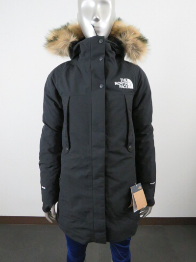 Pre-owned The North Face Womens  Outer Boroughs 550-down Warm Parka Jacket - Black In Tnf Black / Tnf White Logo