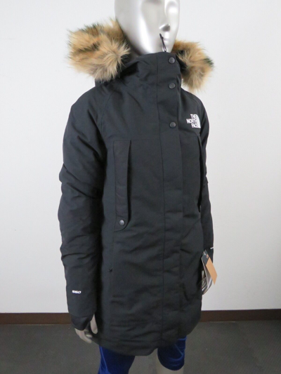 Pre-owned The North Face Womens  Outer Boroughs 550-down Warm Parka Jacket - Black In Tnf Black / Tnf White Logo