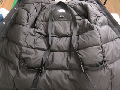 Pre-owned The North Face Womens  Outer Boroughs 550-down Warm Parka Jacket - Black In Tnf Black / Tnf White Logo