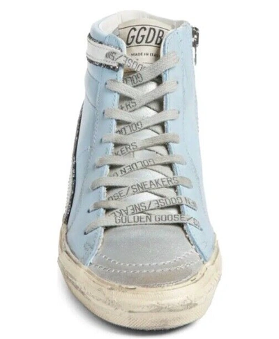 Pre-owned Golden Goose Women's Slide Classic High Top Sneakers 3552 - Retail $625 In Gray