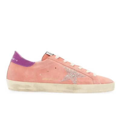 Pre-owned Golden Goose Super Star Classic Crystal Stud Star Sneaker 3588 - Retail $680 In Assorted