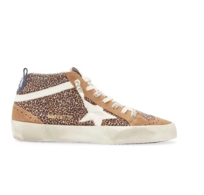 Pre-owned Golden Goose Mid Star Leopard Printed Classic Sneaker 3587 - Retail $680 In Assorted