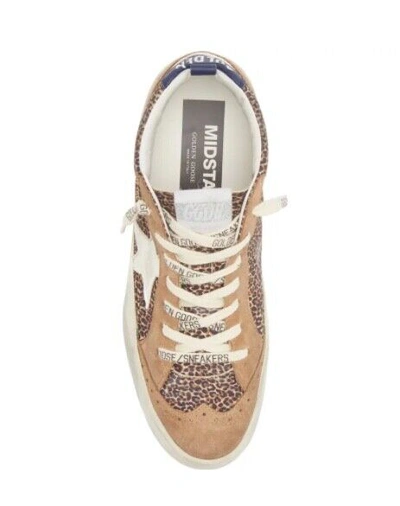 Pre-owned Golden Goose Mid Star Leopard Printed Classic Sneaker 3587 - Retail $680 In Assorted